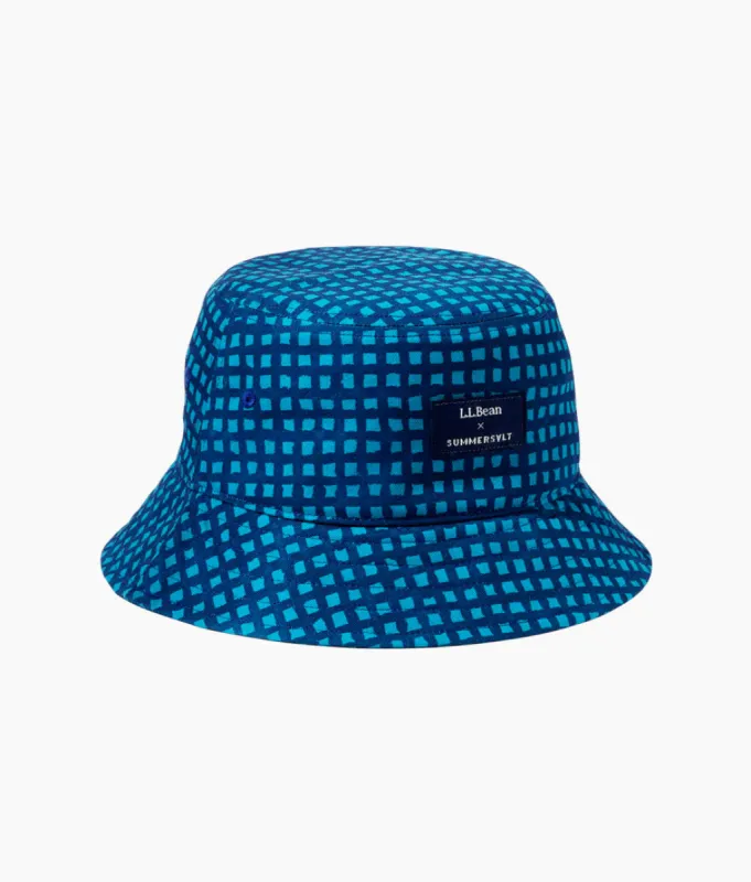 The Bucket Hat - Gingham in Deep Sea made by Summersalt