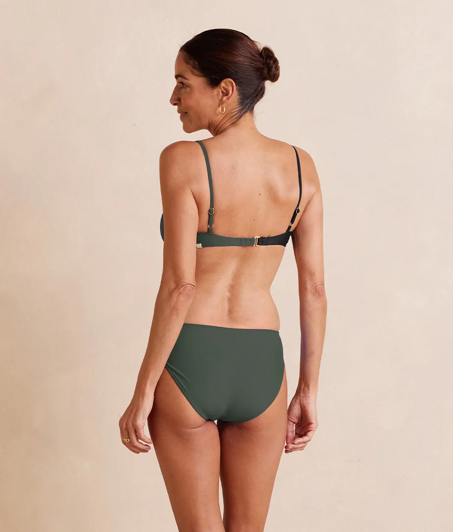 The Diagonal Mid Rise Bottom - Olive & Sea Urchin sold by Summersalt product image thumbnail 2