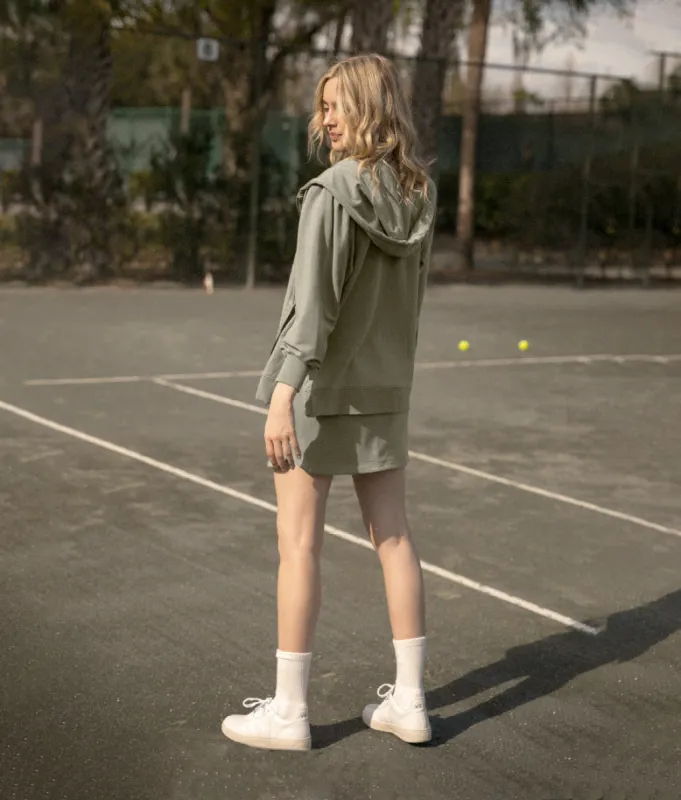 The Softest French Terry Puff-Sleeve Hoodie - Agave sold by Summersalt