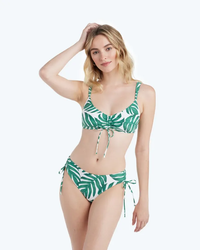The Cinched Bikini Top - Paradise Palms sold by Summersalt