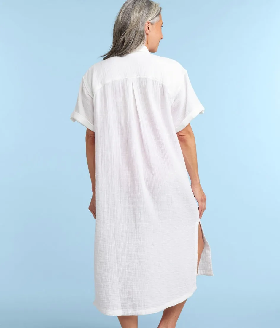 The Cloud Gauze Midi Dress Cover-Up - White Sand sold by Summersalt product image thumbnail 3
