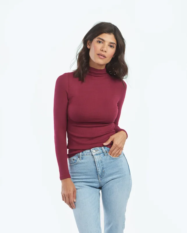 The Softest Ribbed Long Sleeve Mock Neck - Main sold by Summersalt