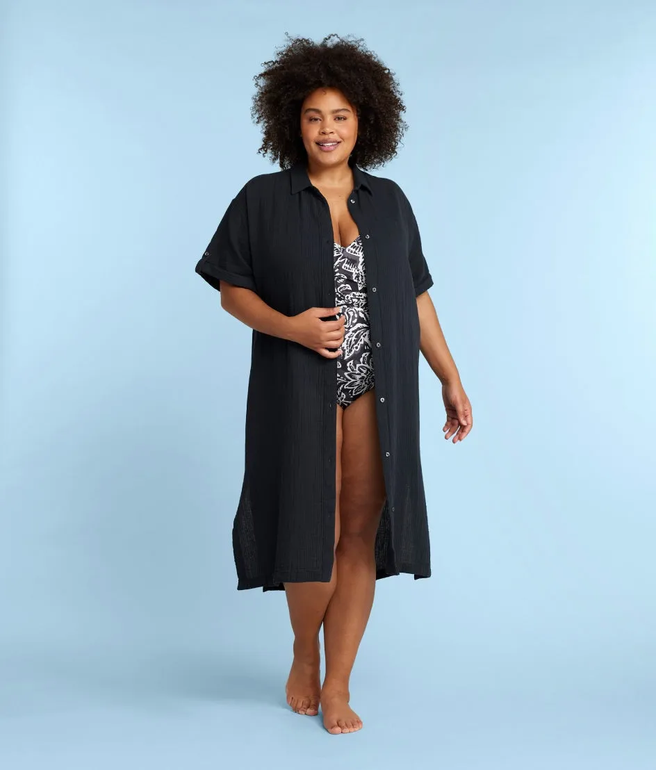 The Cloud Gauze Midi Dress Cover-Up - Sea Urchin sold by Summersalt product image thumbnail 2