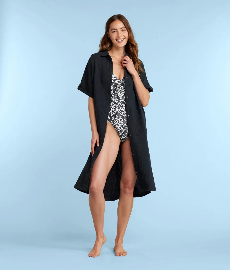 The Cloud Gauze Midi Dress Cover-Up - Sea Urchin sold by Summersalt