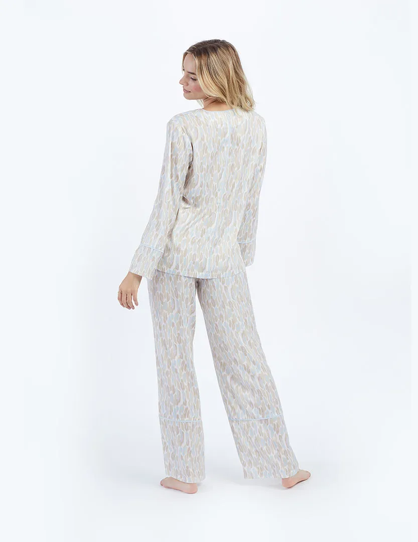The Cloud 9 Silky Pajama Set - Animal Print in Pastel sold by Summersalt product image thumbnail 2