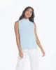 The High Neck Sweater Vest - Powder Blue & White Sand sold by Summersalt