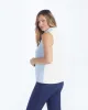 The High Neck Sweater Vest - Powder Blue & White Sand sold by Summersalt