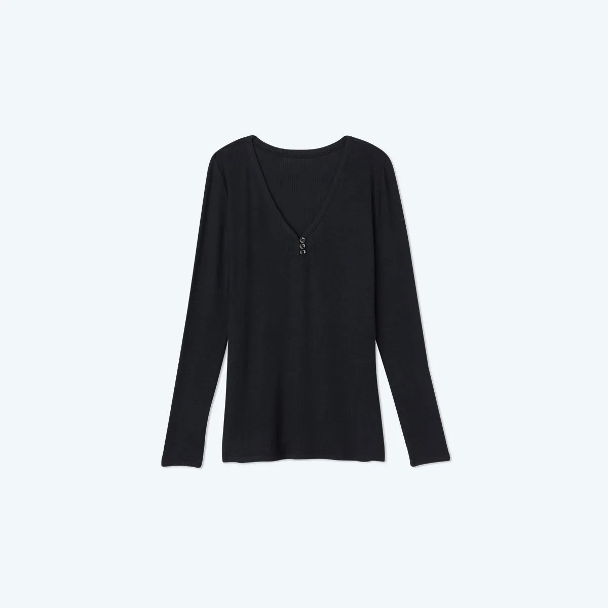 The Softest Ribbed Long Sleeve Henley - Sea Urchin sold by Summersalt product image thumbnail 3