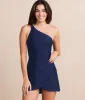 The Ruched Swim Skirt - Deep Sea sold by Summersalt