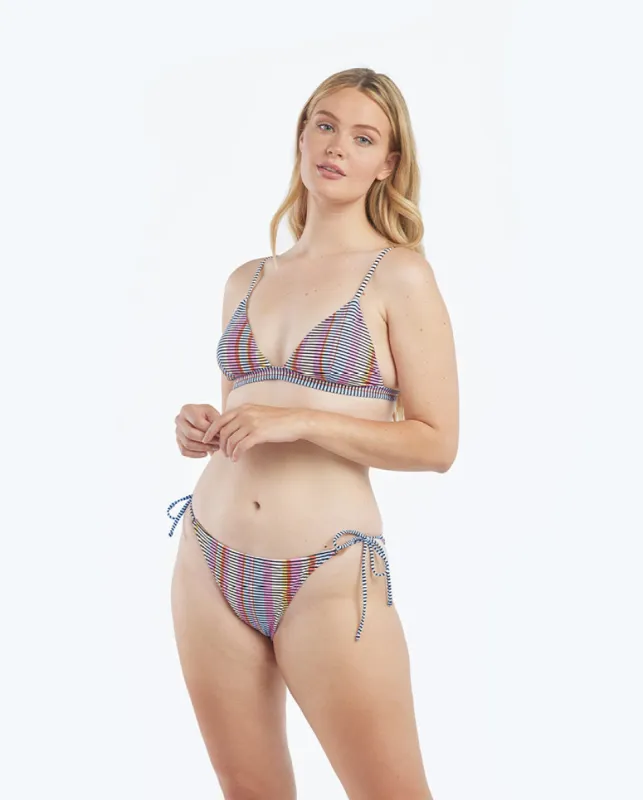 The String Bikini Bottom - Mod Stripe sold by Summersalt