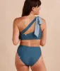 The Ruched High Leg High Rise Bottom - Bay sold by Summersalt