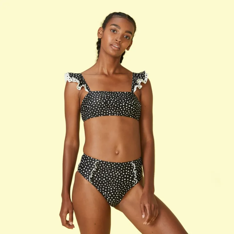 The Ruffle Oasis in On the Dot Bikini Bundle sold by Summersalt