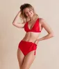 The Side-Tie High Leg High Rise Bottoms - Lava sold by Summersalt