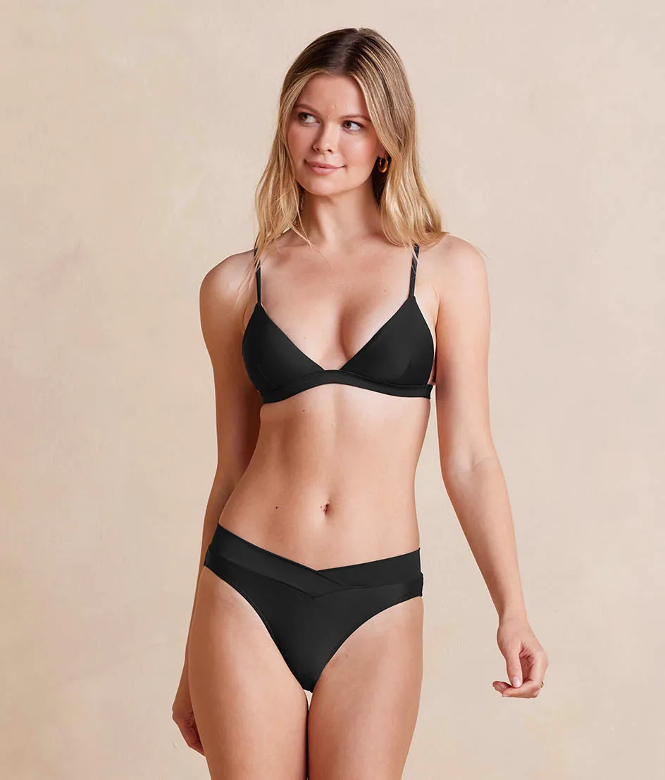 The V-Front Low Rise Bikini Bottom - Sea Urchin sold by Summersalt