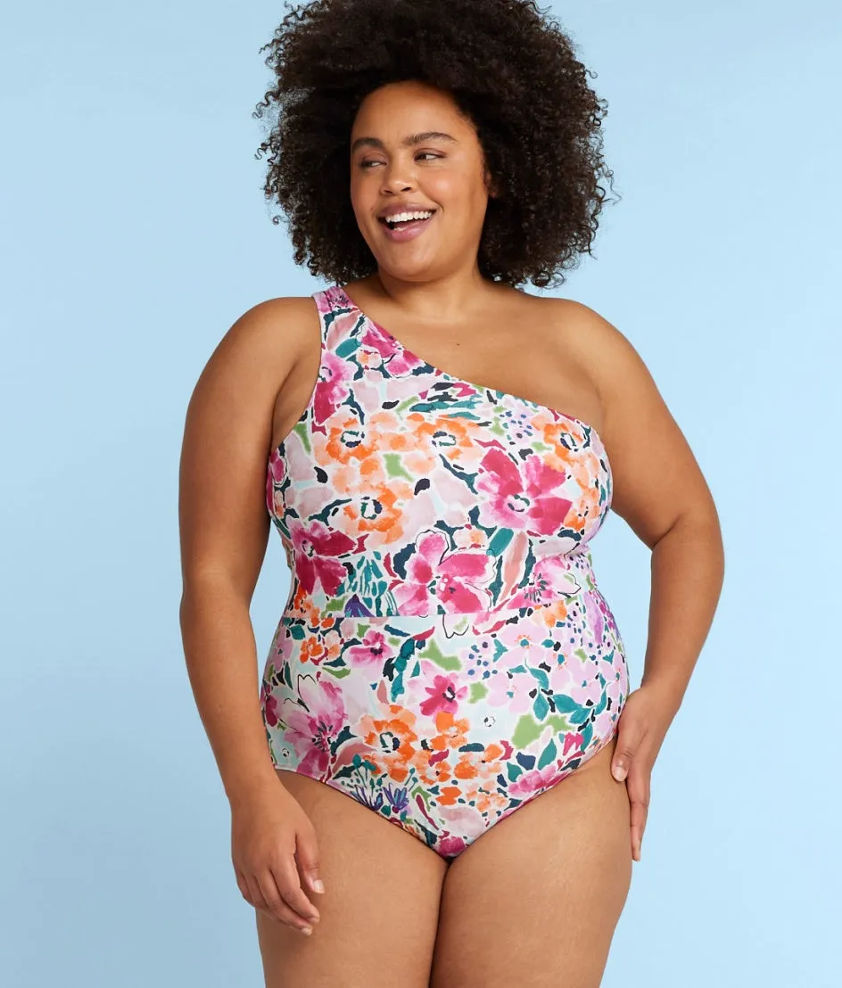 The Ruched Sidestroke - Watercolor Floral in Strawberry sold by Summersalt product image thumbnail 3