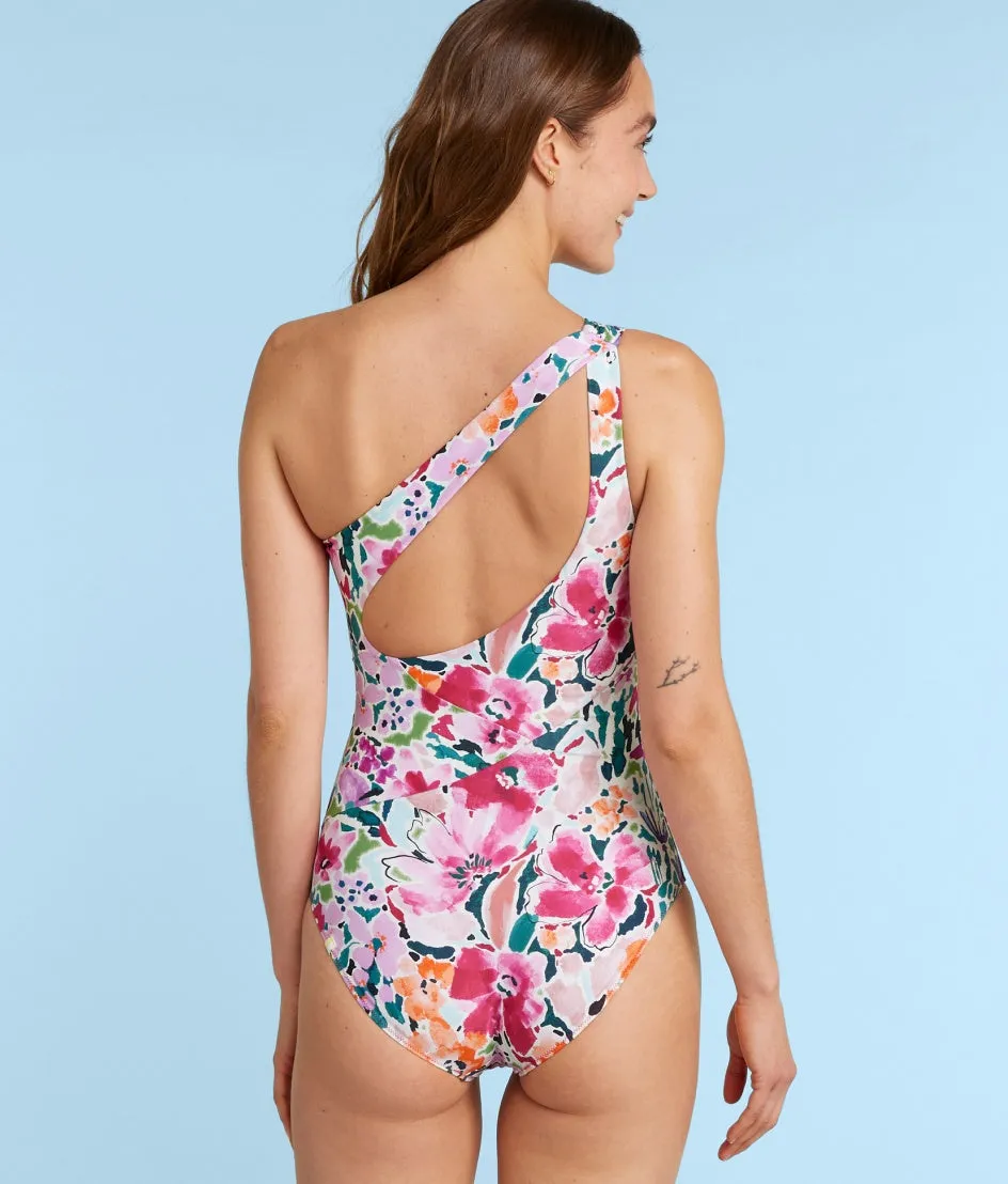 The Ruched Sidestroke - Watercolor Floral in Strawberry sold by Summersalt product image thumbnail 2