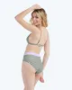 The Triangle Bikini Top - Gingham in Lavender & Ivy sold by Summersalt