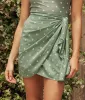 The Easy Breezy Eco Voile Mini Sarong - Diamond Dot in Seagreen & White Sand sold by Summersalt