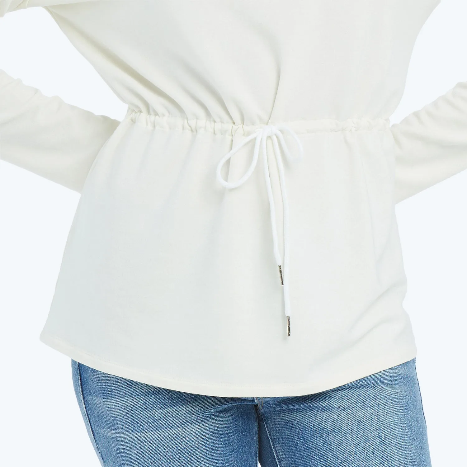 The Softest French Terry Cinched Waist Pullover - White Sand sold by Summersalt product image thumbnail 5