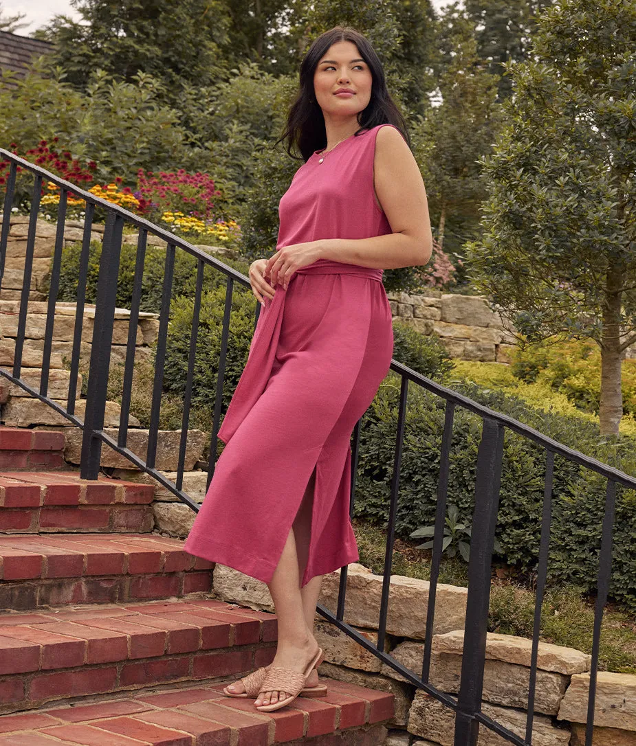 The Luxe Pima Belted Midi Dress - Punch & Currant sold by Summersalt product image thumbnail 2