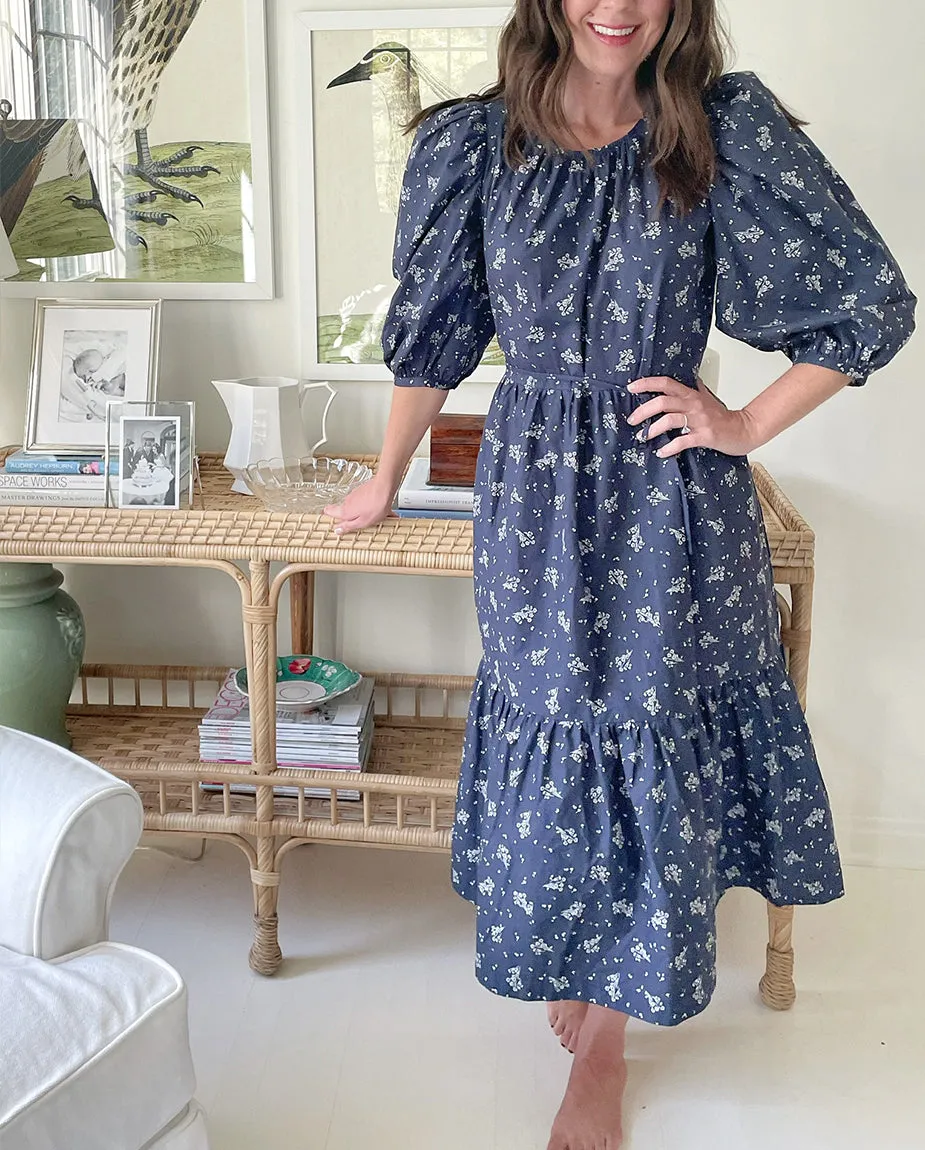 The Tiered Midi Dress - Cottage Floral in Midnight sold by Summersalt product image thumbnail 2