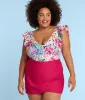The Ruched Swim Skirt - Strawberry sold by Summersalt