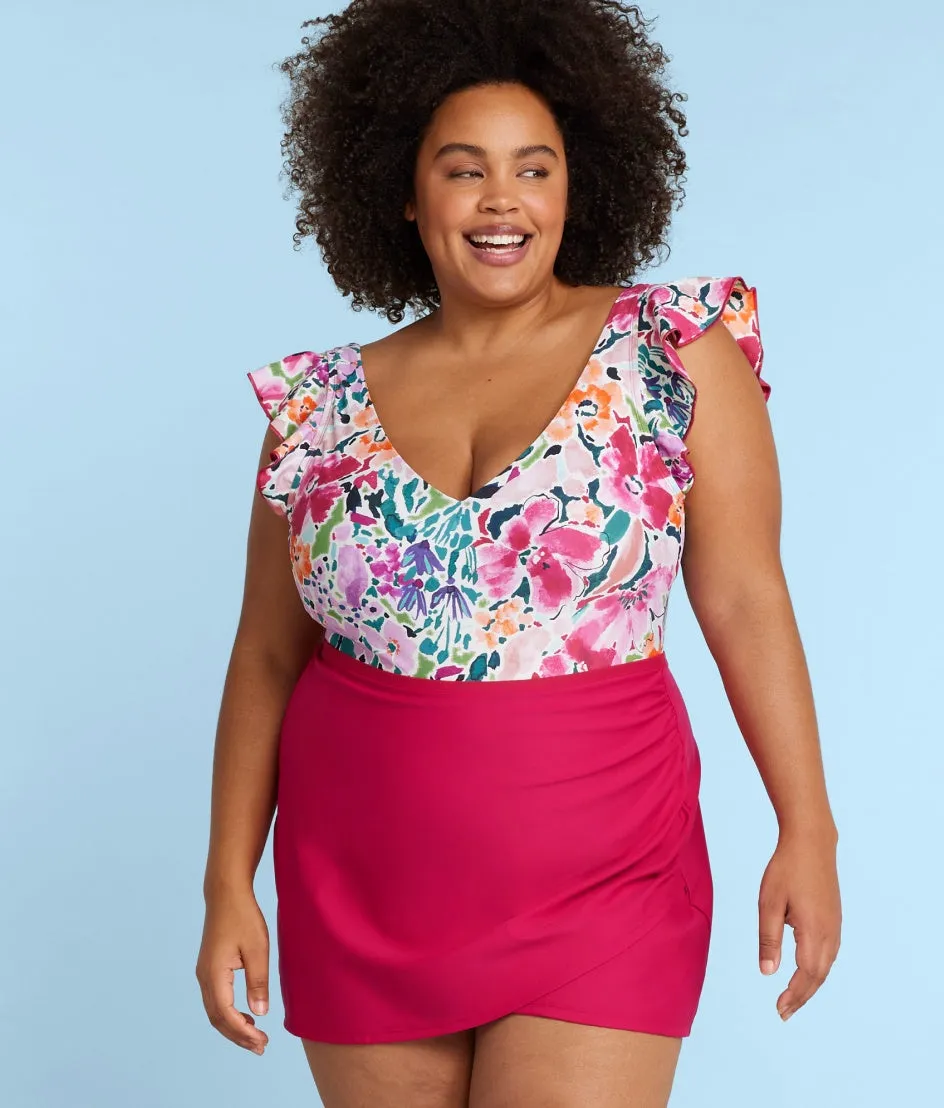 The Ruched Swim Skirt - Strawberry sold by Summersalt product image thumbnail 3