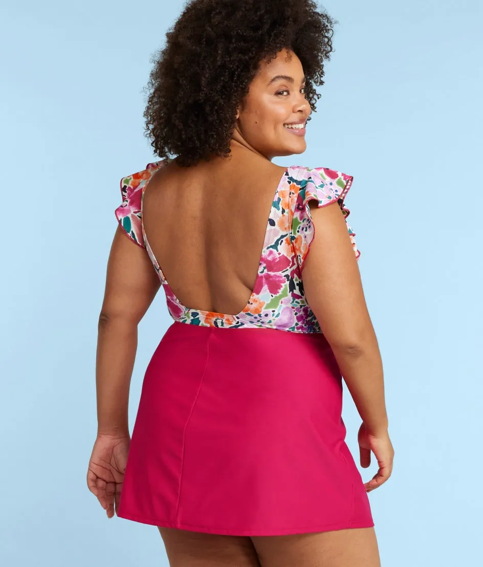 The Ruched Swim Skirt - Strawberry sold by Summersalt product image thumbnail 4