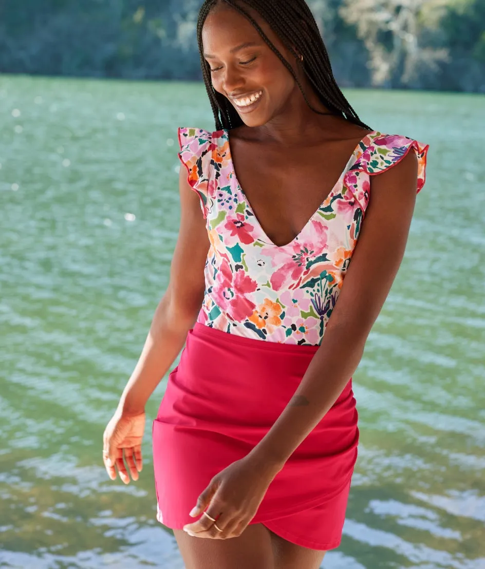 The Ruched Swim Skirt - Strawberry sold by Summersalt product image thumbnail 5