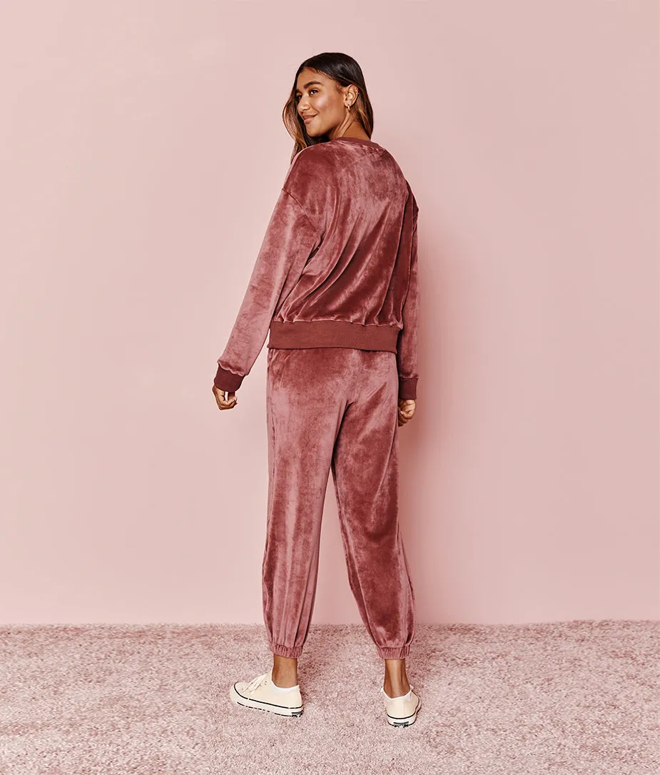 The Plush Velour Jogger - Rosewood sold by Summersalt product image thumbnail 5
