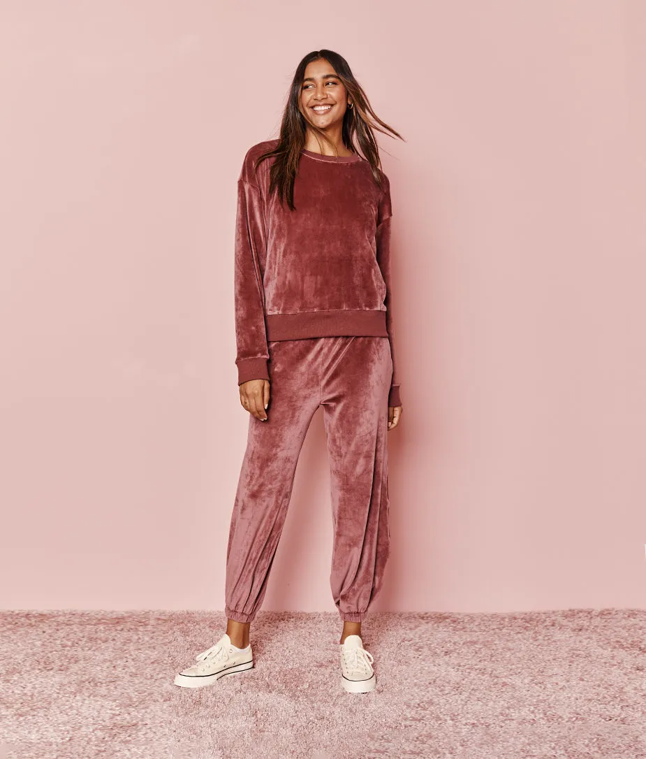 The Plush Velour Jogger - Rosewood sold by Summersalt product image thumbnail 4