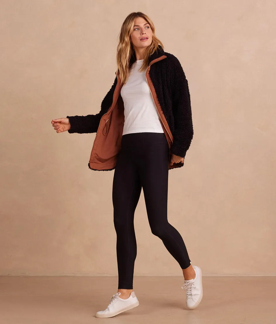 The High Pile Full-Zip Sherpa Jacket - Sea Urchin & Praline sold by Summersalt product image thumbnail 4