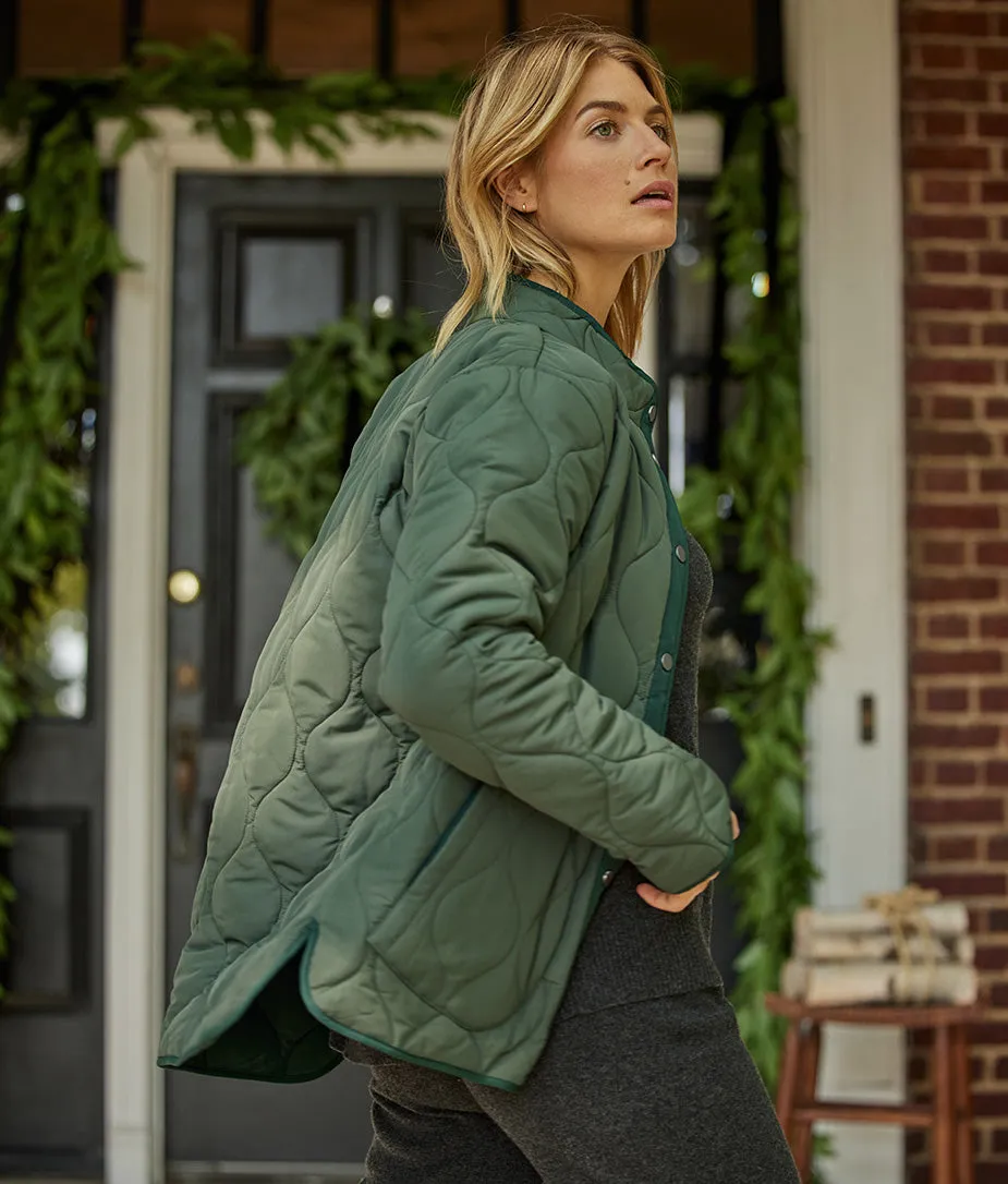 The Reversible Eco Quilted Lightweight Jacket - Olive & Eden sold by Summersalt product image thumbnail 4