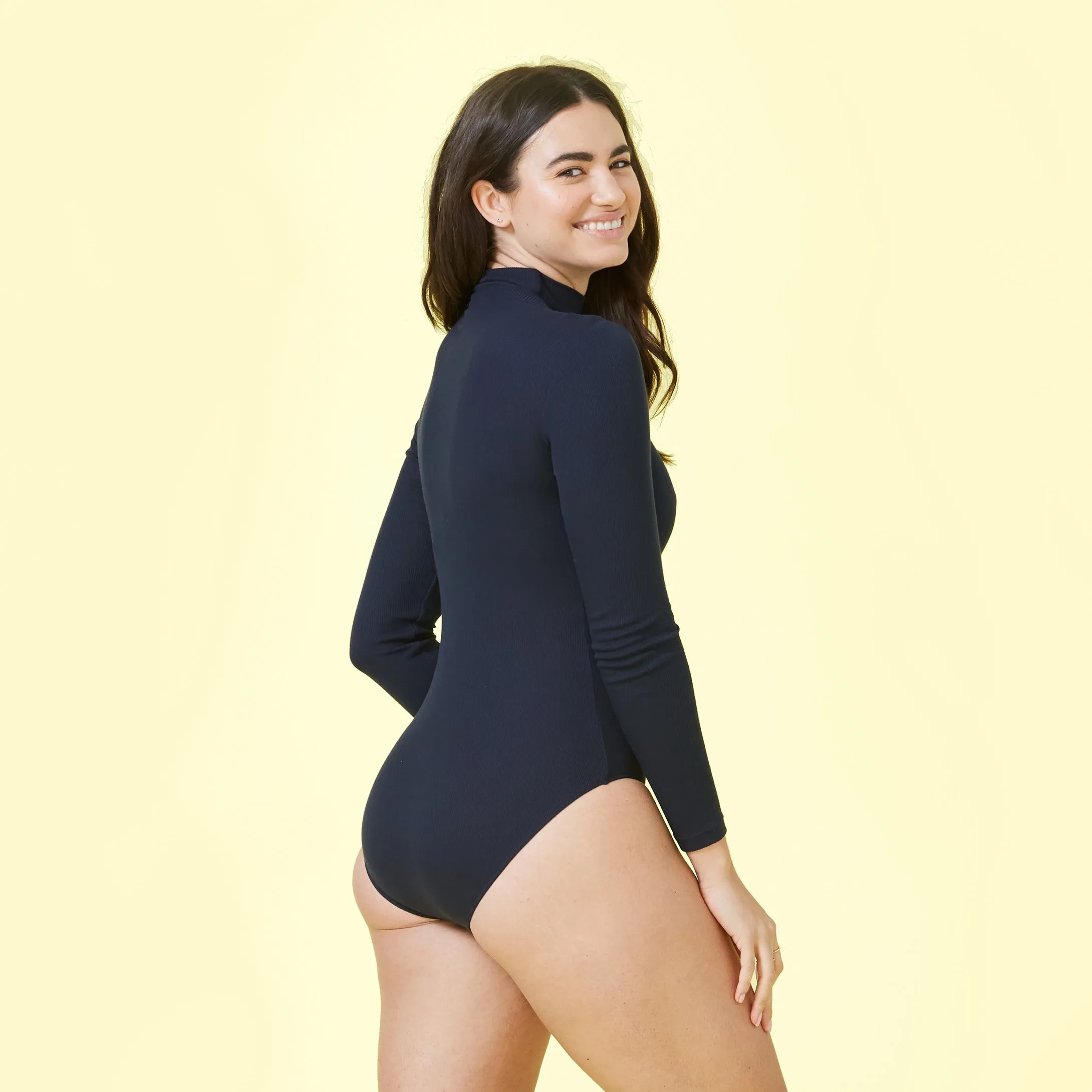The Long Sleeve Day to Night Bodysuit - Deep Sea sold by Summersalt product image thumbnail 2