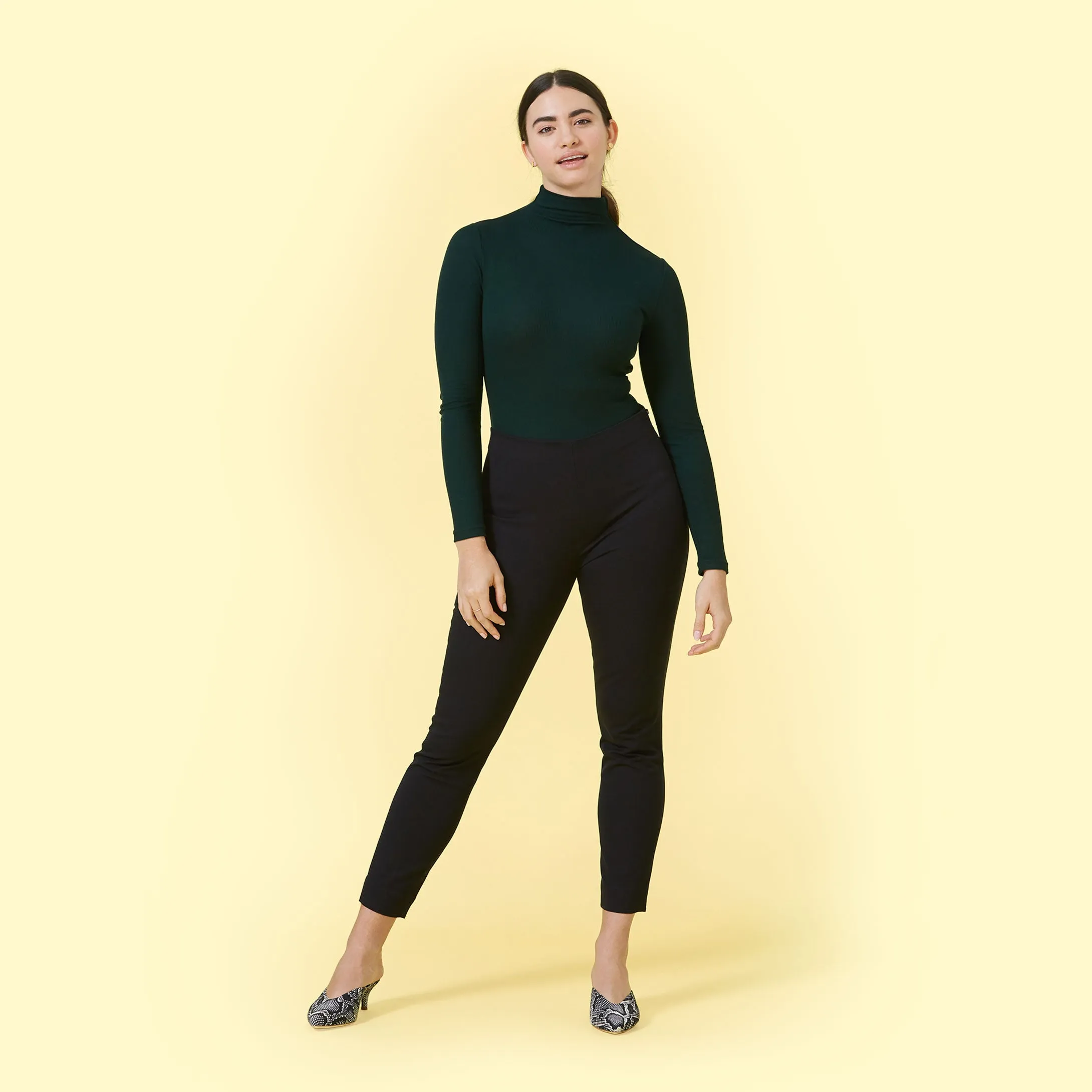 The Long Sleeve Day to Night Bodysuit - Moss sold by Summersalt product image thumbnail 3