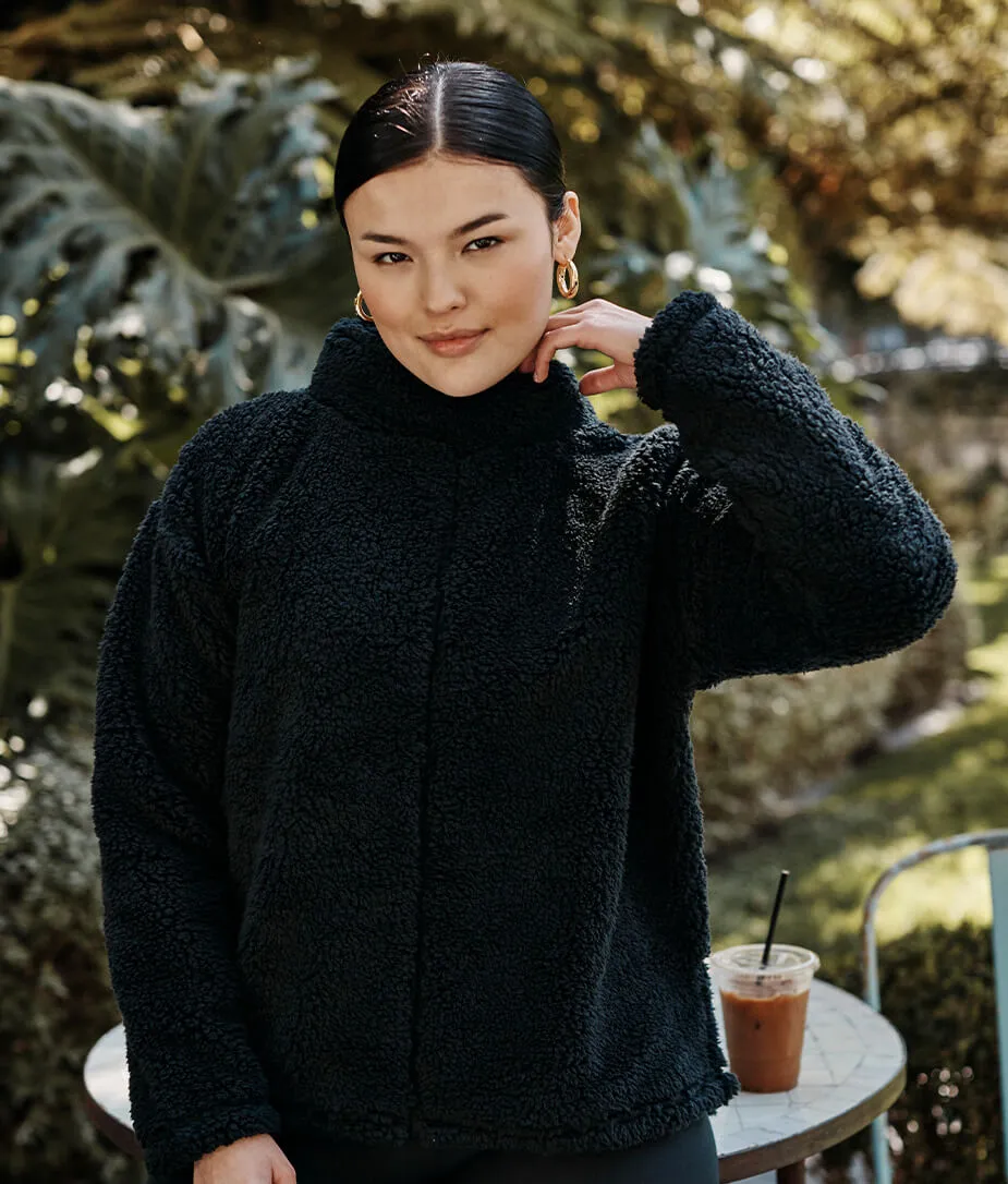 The Cozy High Pile Eco Fleece Pullover - Sea Urchin sold by Summersalt product image thumbnail 2