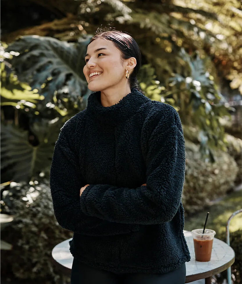 The Cozy High Pile Eco Fleece Pullover - Sea Urchin sold by Summersalt product image thumbnail 3