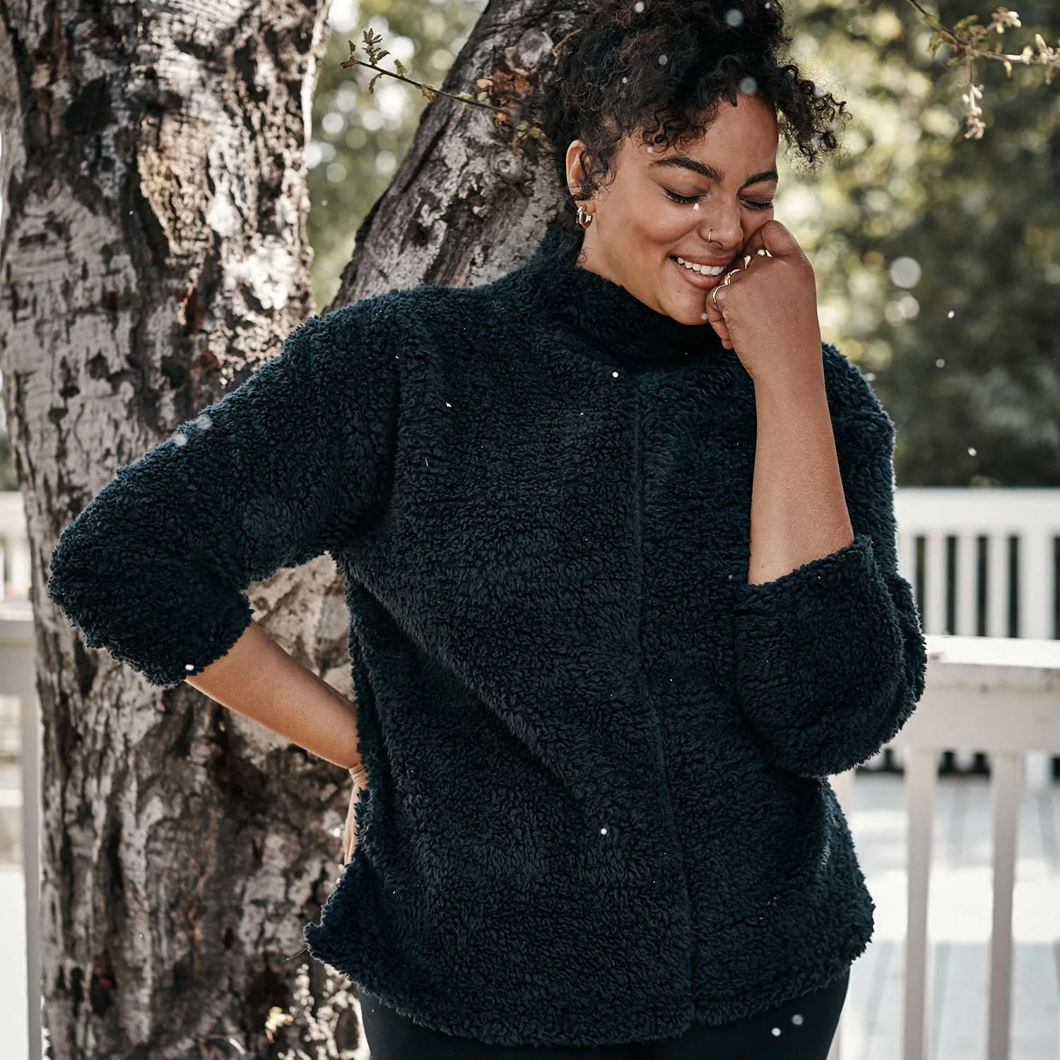 The Cozy High Pile Eco Fleece Pullover - Sea Urchin sold by Summersalt product image thumbnail 4