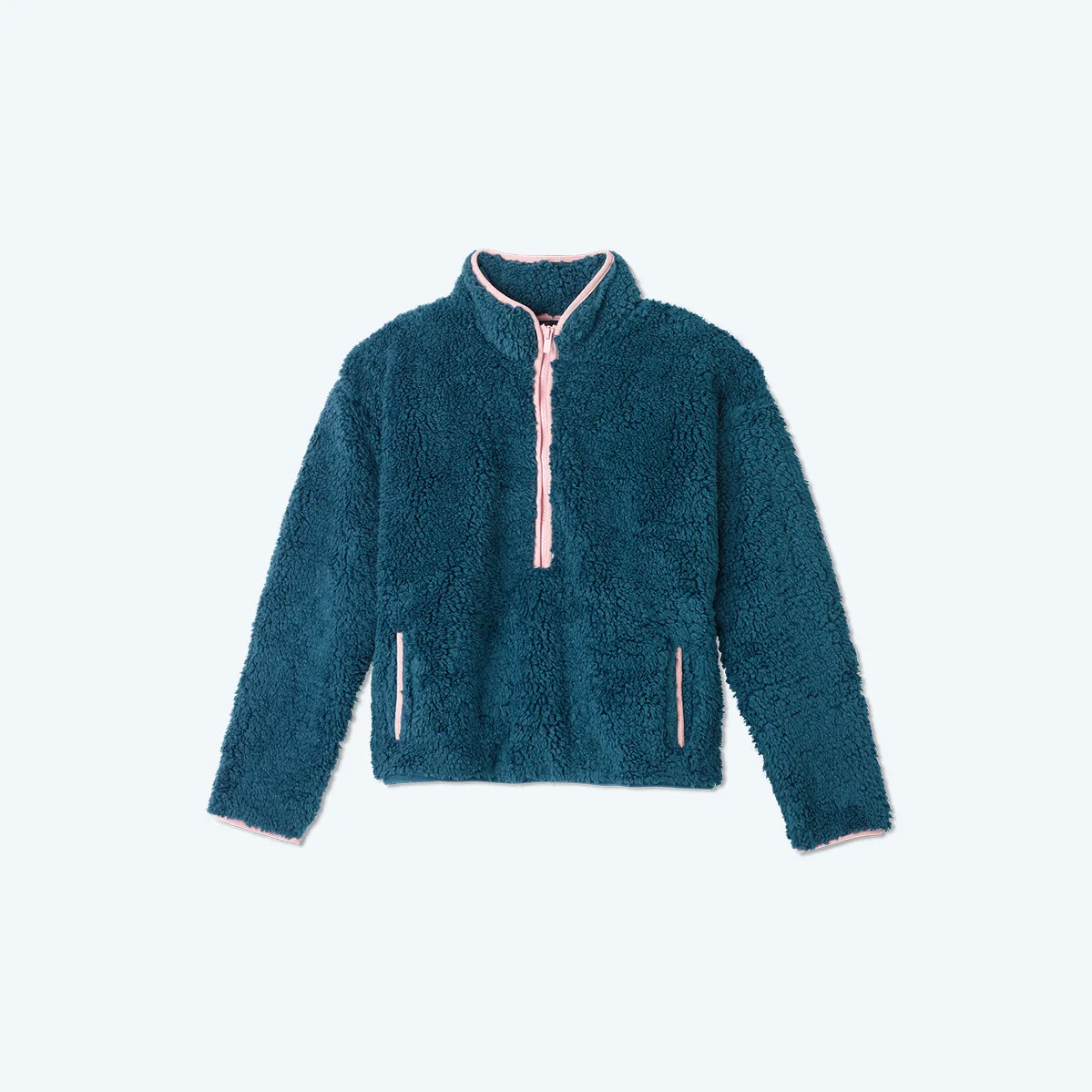 The Cozy High Pile Eco Fleece Half-Zip - Venetian & Pink Sky sold by Summersalt product image thumbnail 3