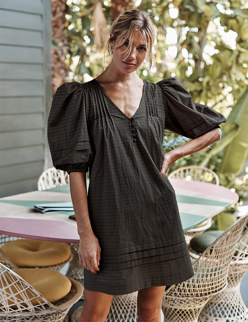 The Cotton Pintuck Dress - Sea Urchin sold by Summersalt