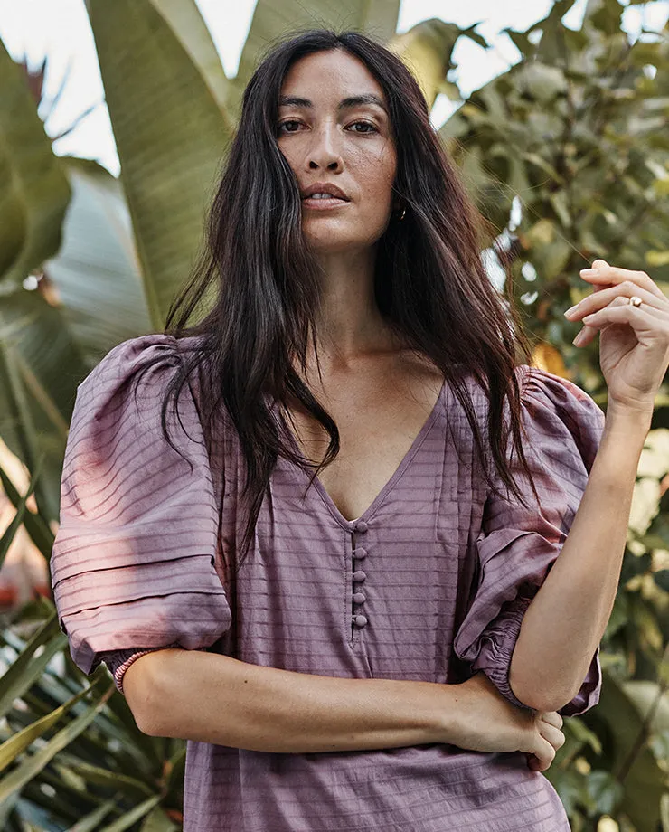 The Cotton Pintuck Dress - Plum sold by Summersalt product image thumbnail 3