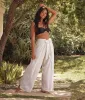 The Easy Breezy Eco Voile Wrap Pant - Sand Dollar Stripe sold by Summersalt