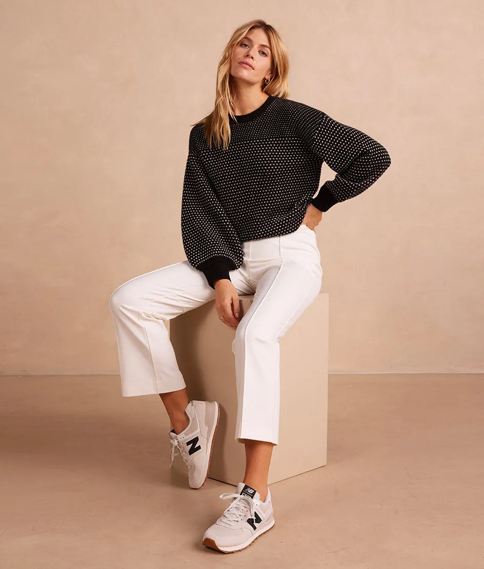 The Luxe Cashmere Blend Mix Stitch Sweater - Sea Urchin & Dune old sold by Summersalt