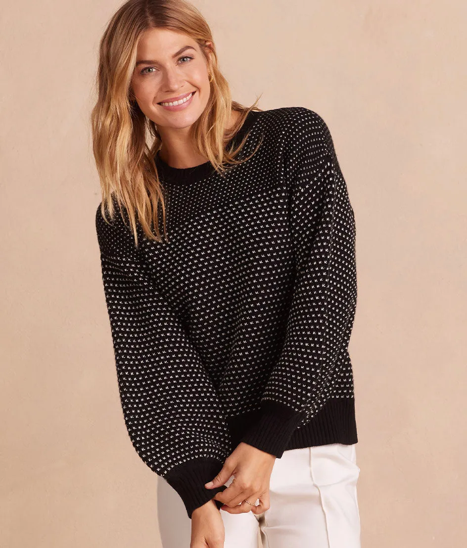 The Luxe Cashmere Blend Mix Stitch Sweater - Sea Urchin & Dune old sold by Summersalt product image thumbnail 2