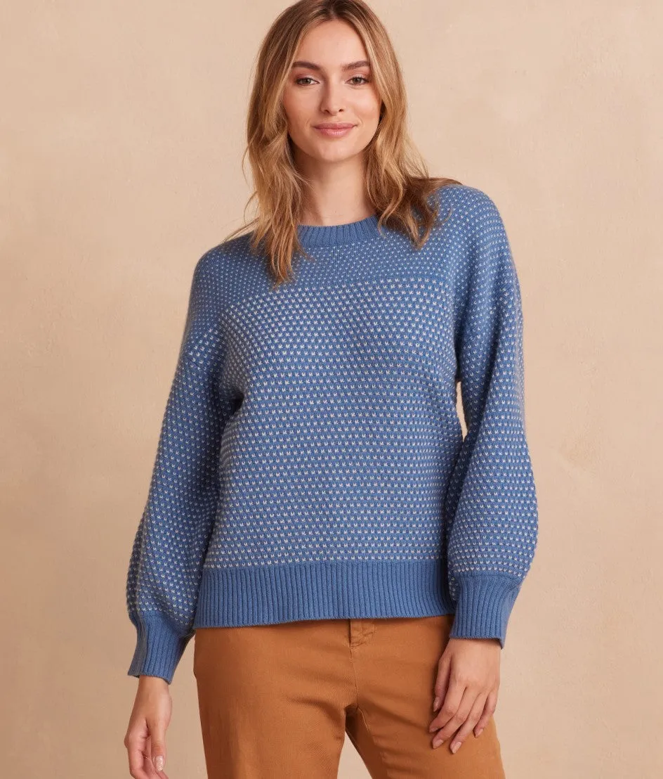 The Luxe Cashmere Blend Mix Stitch Sweater - Admiral & Dune sold by Summersalt