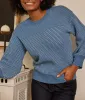 The Luxe Cashmere Blend Mix Stitch Sweater - Admiral & Dune sold by Summersalt