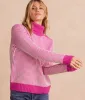 The Luxe Cashmere Blend Two-Tone Button Neck Sweater - Main sold by Summersalt