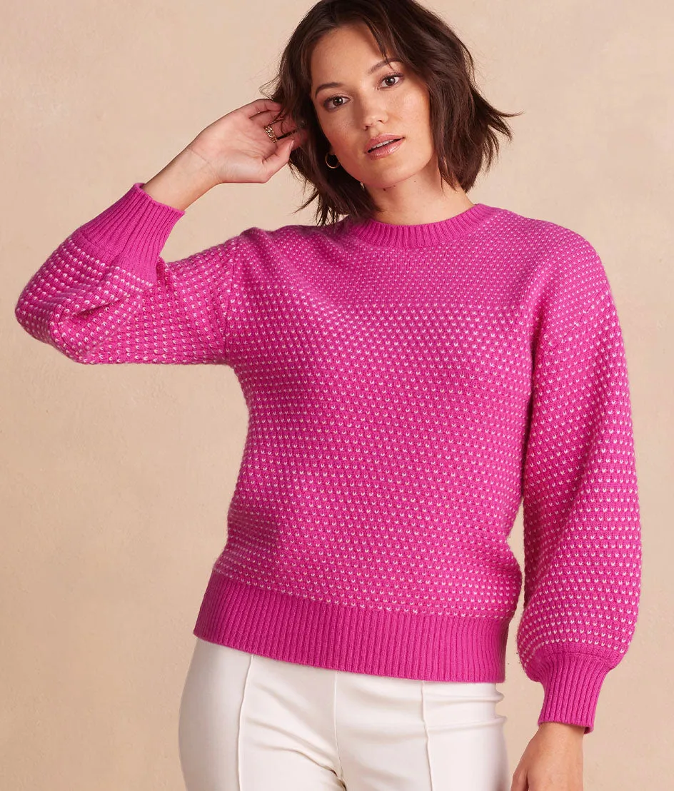 The Luxe Cashmere Blend Mix Stitch Sweater - Hibiscus & Dune sold by Summersalt product image thumbnail 4