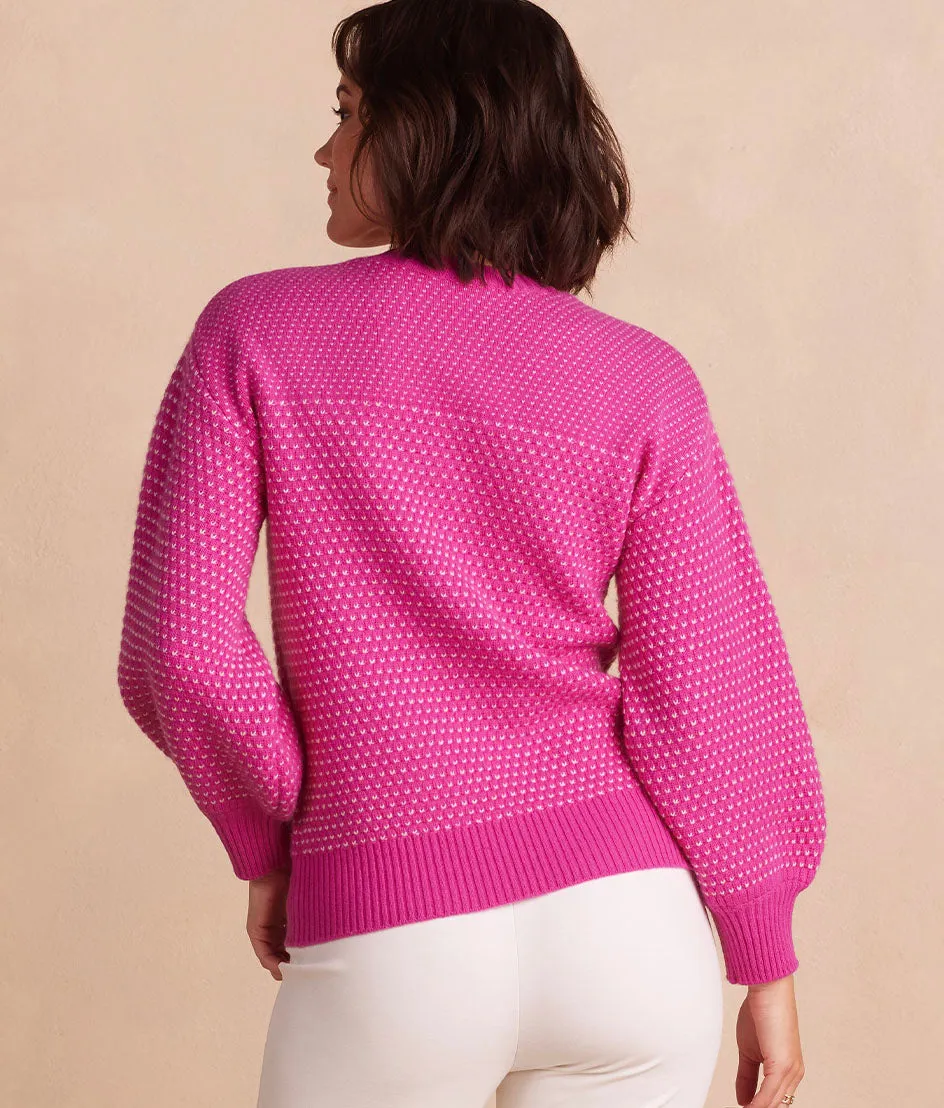 The Luxe Cashmere Blend Mix Stitch Sweater - Hibiscus & Dune sold by Summersalt product image thumbnail 5