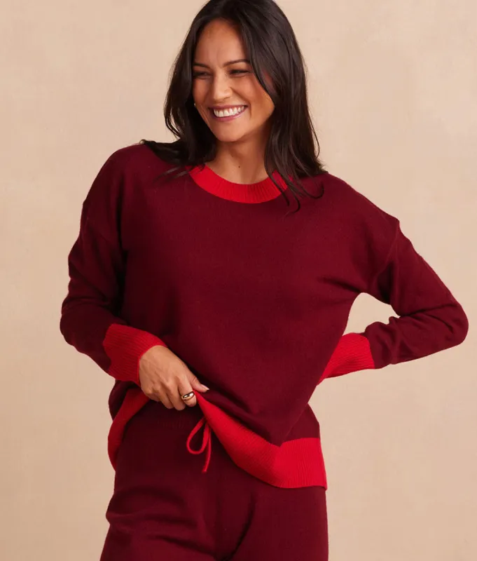 The Coziest Cashmere Blend Crew - Pinot & Lava made by Summersalt